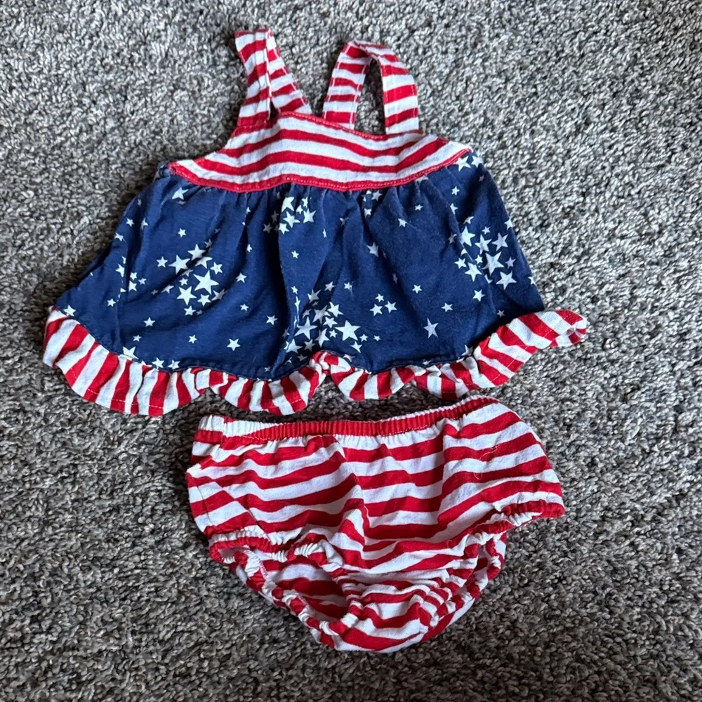 Cat & Jack Red and Blue Starry Diaper Cover Set